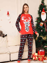 Load image into Gallery viewer, Full Size Reindeer Graphic Top and Pants Set - oh deer
