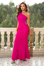 Load image into Gallery viewer, One-Shoulder Sleeveless Maxi Dress - hc
