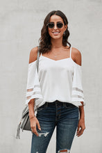 Load image into Gallery viewer, Cold-Shoulder Three-Quarter Flare Sleeve Blouse
