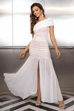Load image into Gallery viewer, One-Shoulder Ruched Maxi Dress - hc
