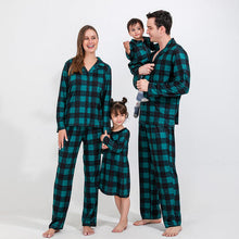 Load image into Gallery viewer, Baby Plaid Collared Neck Jumpsuit - pjs
