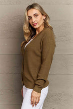 Load image into Gallery viewer, Zenana Kiss Me Tonight Full Size Button Down Cardigan in Olive
