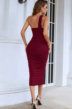 Load image into Gallery viewer, Cutout One-Shoulder Midi Bandage Dress - hc
