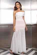 Load image into Gallery viewer, One-Shoulder Ruched Maxi Dress - hc
