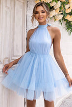 Load image into Gallery viewer, Halter Neck Backless Mesh Dress hc
