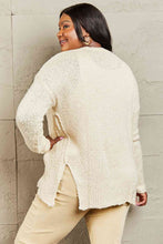 Load image into Gallery viewer, Heimish By The Fire Full Size Draped Detail Knit Sweater
