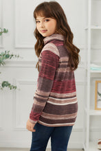 Load image into Gallery viewer, Girls Striped Cowl Neck with Pockets
