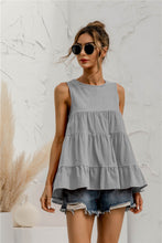 Load image into Gallery viewer, Round Neck Tiered Tank
