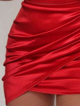 Load image into Gallery viewer, Ruched Spaghetti strap Wrap Dress - hc
