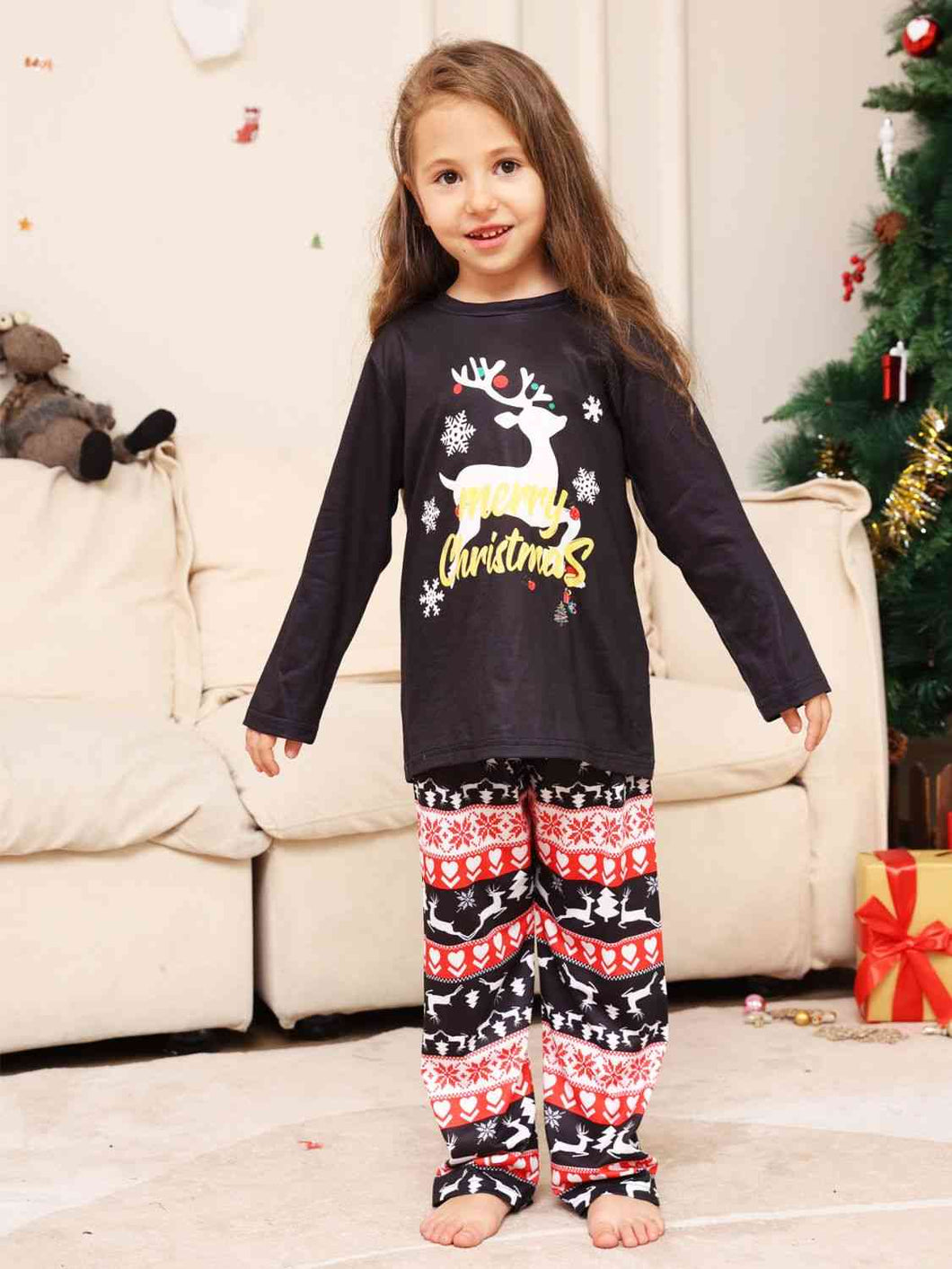 MERRY CHRISTMAS Graphic Top and Pants Set - pjs