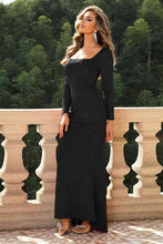 Load image into Gallery viewer, Square Neck Long Sleeve Dress - hc
