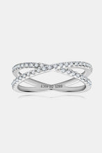 Load image into Gallery viewer, Moissanite 925 Sterling Silver Crisscross Ring
