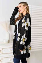 Load image into Gallery viewer, Double Take Floral Button Down Longline Cardigan
