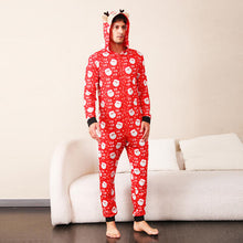 Load image into Gallery viewer, Santa Print Hooded Jumpsuit - pjs
