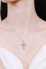 Load image into Gallery viewer, Moissanite Cross Pendant Chain Necklace
