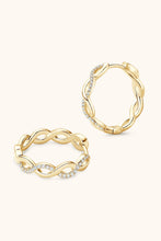 Load image into Gallery viewer, Moissanite Crisscross Hoop Earrings
