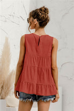 Load image into Gallery viewer, Round Neck Tiered Tank
