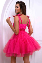 Load image into Gallery viewer, Tie-Shoulder Mesh Dress - hc
