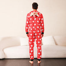 Load image into Gallery viewer, Santa Print Hooded Jumpsuit - pjs
