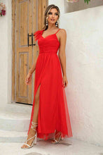Load image into Gallery viewer, Asymmetrical Ruched Slit Dress - hc
