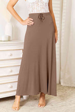 Load image into Gallery viewer, Double Take Full Size Soft Rayon Drawstring Waist Maxi Skirt Rayon
