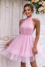 Load image into Gallery viewer, Halter Neck Backless Mesh Dress hc
