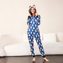 Load image into Gallery viewer, Snowman Print Hooded Jumpsuit
