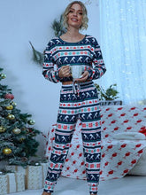 Load image into Gallery viewer, Printed Drawstring Top and Pants Set - pjs
