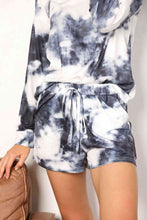 Load image into Gallery viewer, Double Take Tie-Dye Round Neck Top and Shorts Lounge Set
