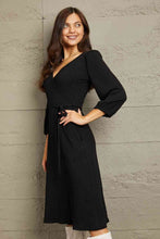 Load image into Gallery viewer, Culture Code Full Size Surplice Flare Ruching Dress - hc
