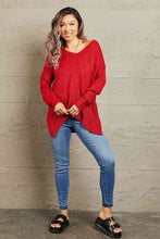 Load image into Gallery viewer, Heimish By The Fire Full Size Draped Detail Knit Sweater
