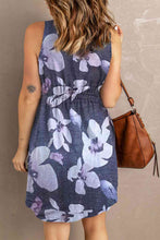 Load image into Gallery viewer, Buttoned Round Neck Sleeveless Mini Magic Dress
