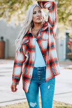 Load image into Gallery viewer, Plaid Button Up Shirt Jacket with Pockets
