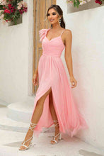 Load image into Gallery viewer, Asymmetrical Ruched Slit Dress - hc
