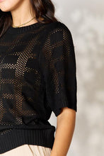 Load image into Gallery viewer, Double Take Ribbed Trim Round Neck Knit Top
