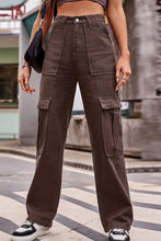 Load image into Gallery viewer, Buttoned High Waist Loose Fit Jeans
