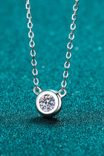 Load image into Gallery viewer, Moissanite Round Pendant Chain Necklace
