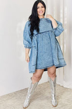 Load image into Gallery viewer, HEYSON Full Size Oversized Denim Babydoll Dress
