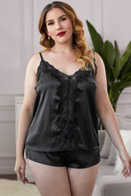 Load image into Gallery viewer, Plus Size Satin Cami Shorts Set lingerie
