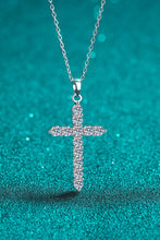 Load image into Gallery viewer, Moissanite Cross Pendant Chain Necklace
