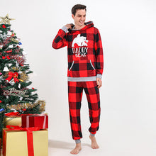 Load image into Gallery viewer, DADDY BEAR Graphic Hoodie and Plaid Pants Set - Christmas bear
