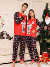 Load image into Gallery viewer, Full Size Reindeer Graphic Top and Pants Set - oh deer
