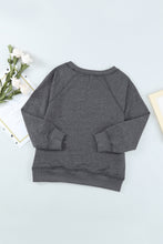 Load image into Gallery viewer, Girls Raglan Sleeve Ribbed Trim Sweatshirt
