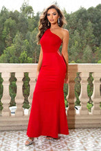 Load image into Gallery viewer, One-Shoulder Sleeveless Maxi Dress - hc
