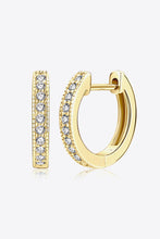 Load image into Gallery viewer, Inlaid Moissanite Hoop Earrings
