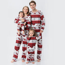 Load image into Gallery viewer, Baby Reindeer &amp; Plaid Round Neck Jumpsuit - pjs
