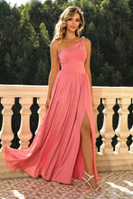 Load image into Gallery viewer, One-Shoulder Split Maxi Dress - hc
