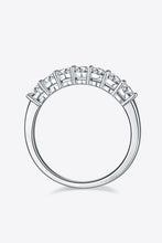 Load image into Gallery viewer, Moissanite Platinum-Plated Half-Eternity Ring
