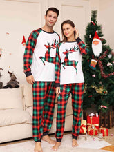 Load image into Gallery viewer, Full Size Reindeer Graphic Top and Plaid Pants Set - pjs
