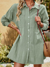 Load image into Gallery viewer, Dropped Shoulder Collared Longline Shirt
